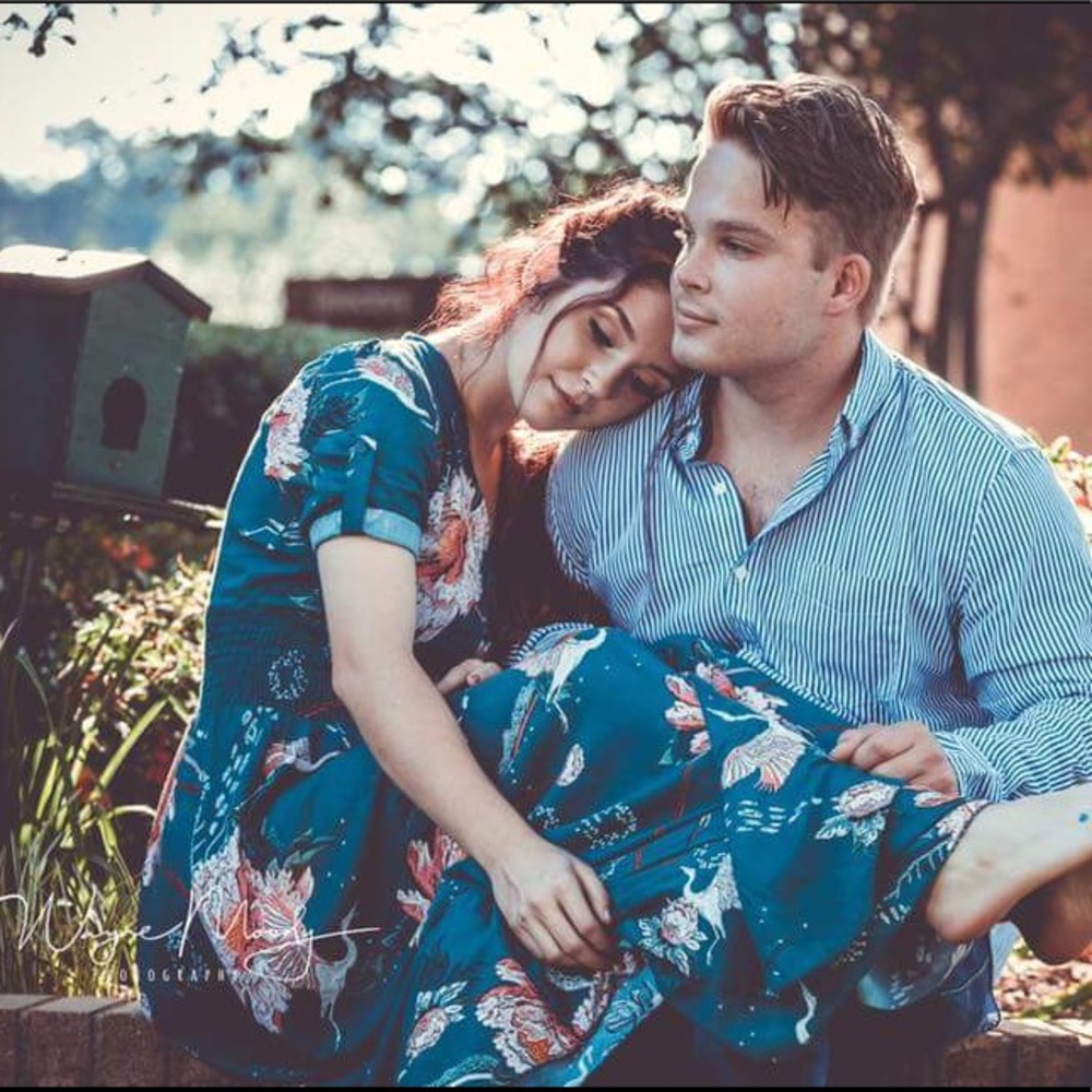 Green/blue maxi dress